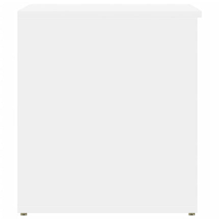 Coffre de rangement Blanc 84x42x46 cm Bois d'ingénierie