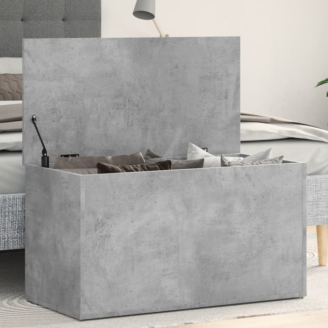 Coffre De Rangement Bois D'ingénierie Gris béton 1 84 x 42 x 46 cm