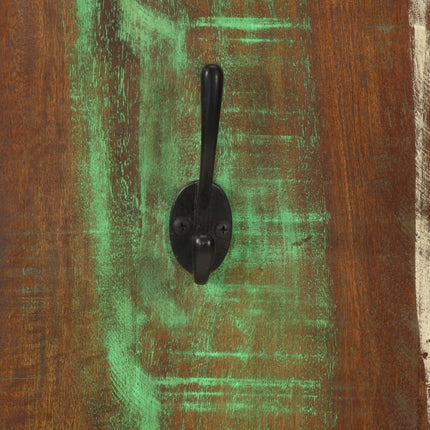 Porte-manteau mural 2pcs 36x3x110cm Bois massif de récupération