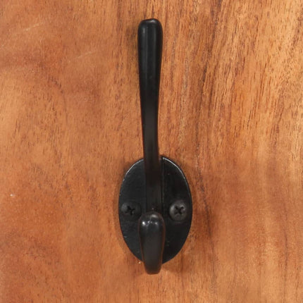 Porte-manteaux muraux 2 pcs 36x3x110 cm Bois d'acacia massif