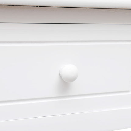 Buffet Blanc 108x45x76 cm Bois de Paulownia massif