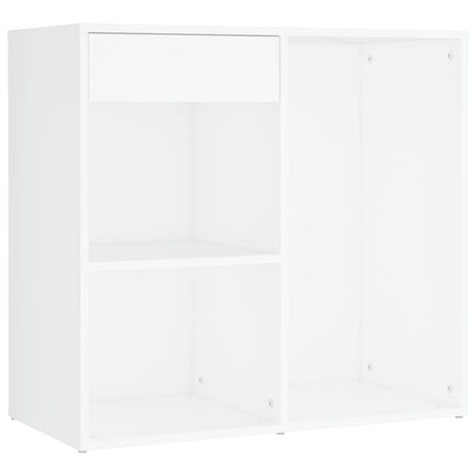 Coiffeuse À Led Avec Armoire Bois D'ingénierie Blanc 1