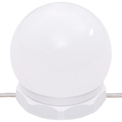 Coiffeuse À Led Avec Armoire Bois D'ingénierie Blanc 1