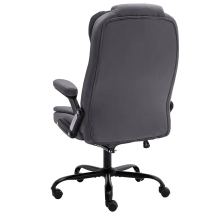 Chaise de bureau de massage Gris foncé Velours