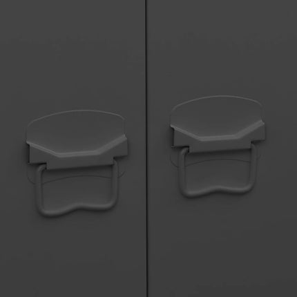 Garde-robe industrielle Noir 90x50x180 cm Métal