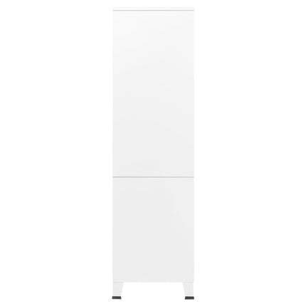 Garde-robe Blanc 90x50x180 cm Métal