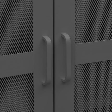 Coffre de rangement industriel Anthracite 70x40x115 cm Métal