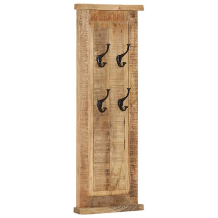 Porte-manteaux 2 pcs Bois massif de manguier 38x100 cm