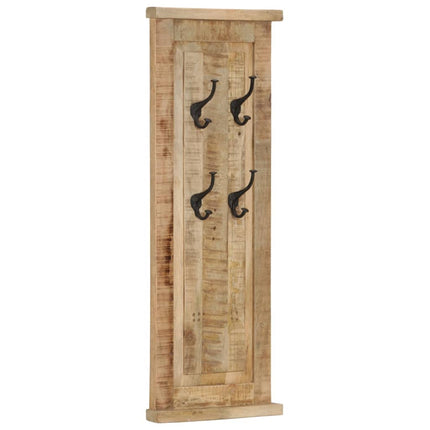 Porte-manteaux 2 pcs Bois massif de manguier 38x100 cm