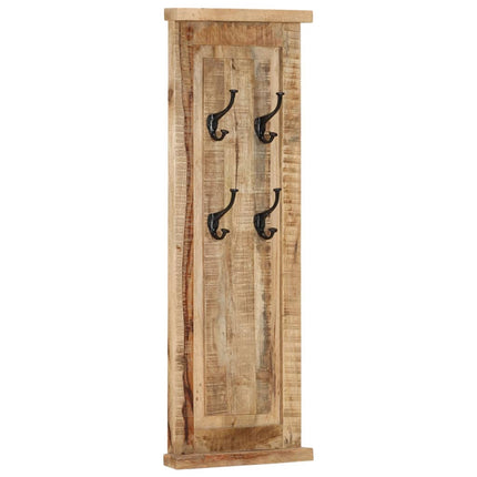 Porte-manteaux 2 pcs Bois massif de manguier 38x100 cm