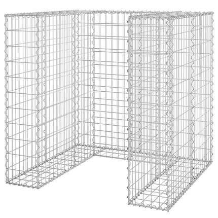Mur en gabion pour poubelle Acier galvanisé 110x100x110 cm