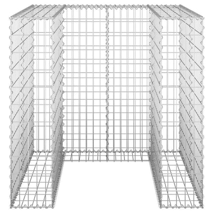 Mur en gabion pour poubelle Acier galvanisé 110x100x110 cm