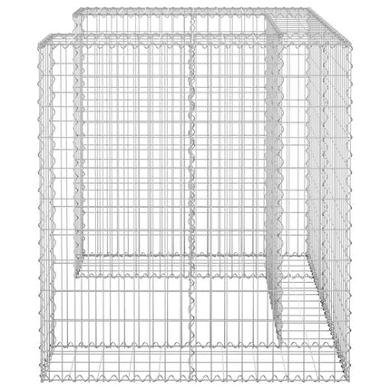 Mur en gabion pour poubelle Acier galvanisé 110x100x110 cm