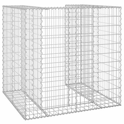 Mur en gabion pour poubelle Acier galvanisé 110x100x110 cm