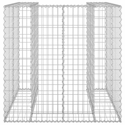 Mur en gabion pour poubelle Acier galvanisé 110x100x110 cm