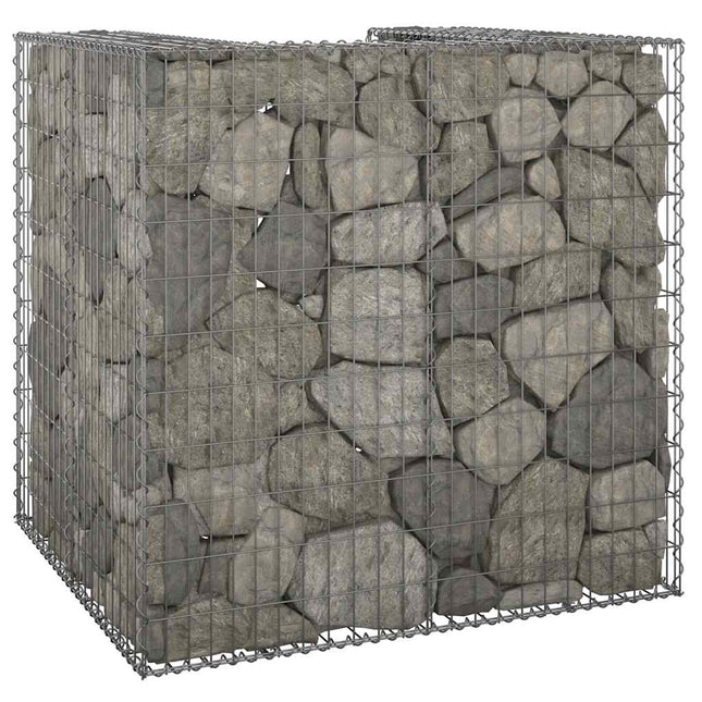 Mur en gabion pour poubelle Acier galvanisé 110x100x110 cm