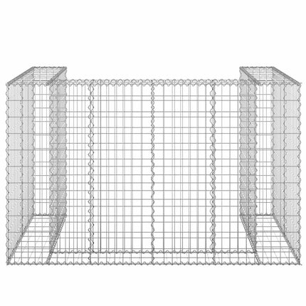 Mur en gabion pour poubelles Acier galvanisé 180x100x110 cm