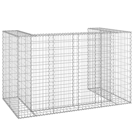 Mur en gabion pour poubelles Acier galvanisé 180x100x110 cm