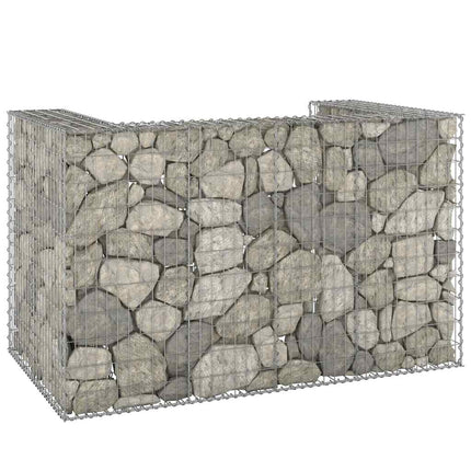 Mur en gabion pour poubelles Acier galvanisé 180x100x110 cm