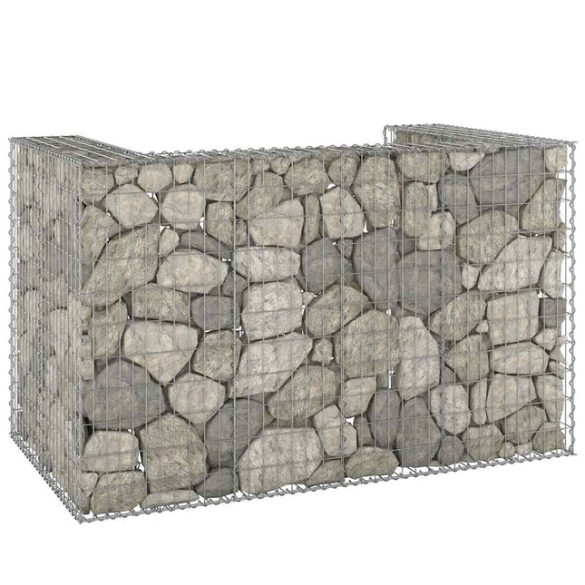 Mur en gabion pour poubelles Acier galvanisé 180x100x110 cm