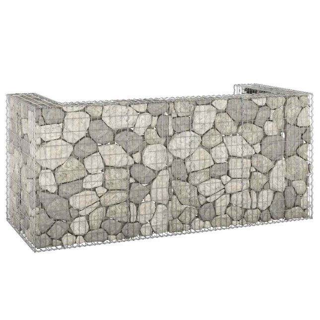 Mur en gabion pour poubelles Acier galvanisé 254x100x110 cm