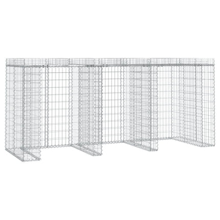 Mur de gabion pour poubelle 270x91x120 cm fer galvanisé