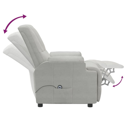 Fauteuil inclinable Gris clair Similicuir daim