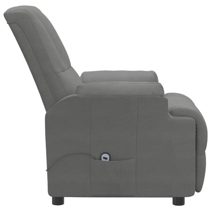 Fauteuil inclinable Gris foncé Similicuir daim