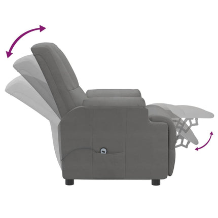 Fauteuil inclinable Gris foncé Similicuir daim