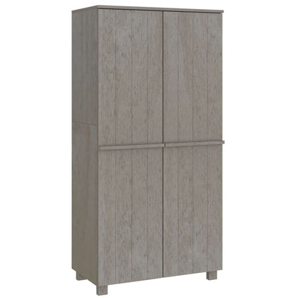 Garde-robe HAMAR Gris clair 89x50x180 cm Bois massif de pin