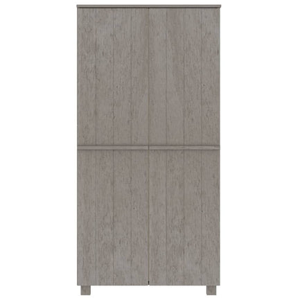 Garde-robe HAMAR Gris clair 89x50x180 cm Bois massif de pin