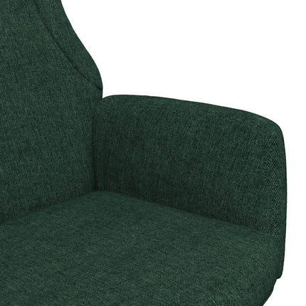 Chaise de relaxation Vert foncé Tissu