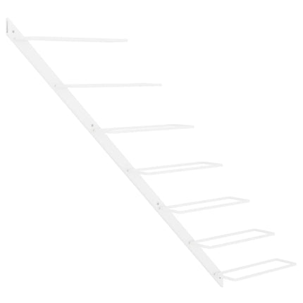 Casier à vin mural pour 7 bouteilles Blanc Fer