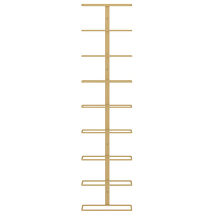 Casier à vin mural pour 9 bouteilles Doré Fer