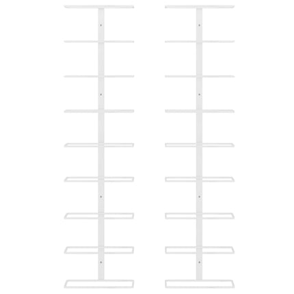 Casier à vin mural pour 9 bouteilles 2 pcs Blanc Fer