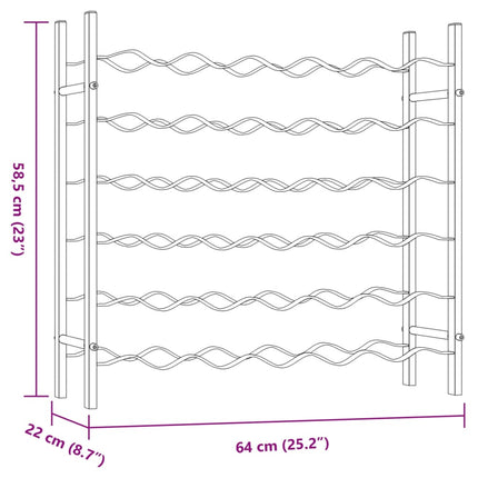 Casier à bouteilles pour 36 bouteilles Doré Métal