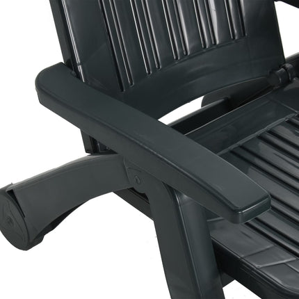 Chaise longue pliable polypropylène vert