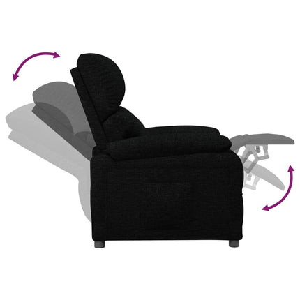 Fauteuil inclinable Noir Tissu