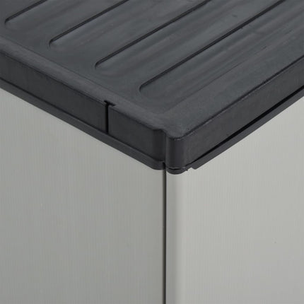 Armoire à déchets de jardin Gris et noir 68x40x85 cm PP