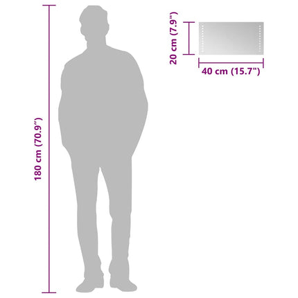 Miroir de salle de bain à LED 40x20 cm
