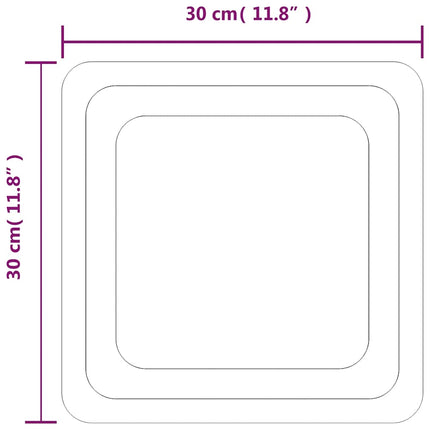 Miroir de salle de bain à LED 30x30 cm