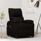 Fauteuil inclinable électrique Noir Tissu