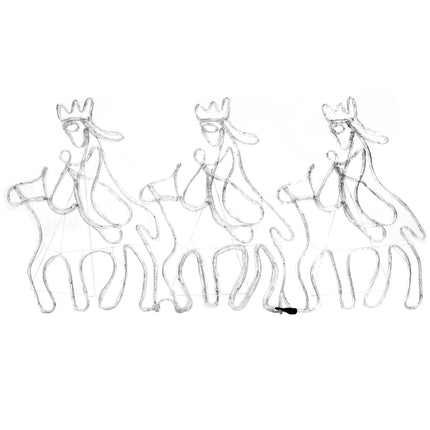 Figurine de Noël de trois mages avec 504 LED 70x50 cm