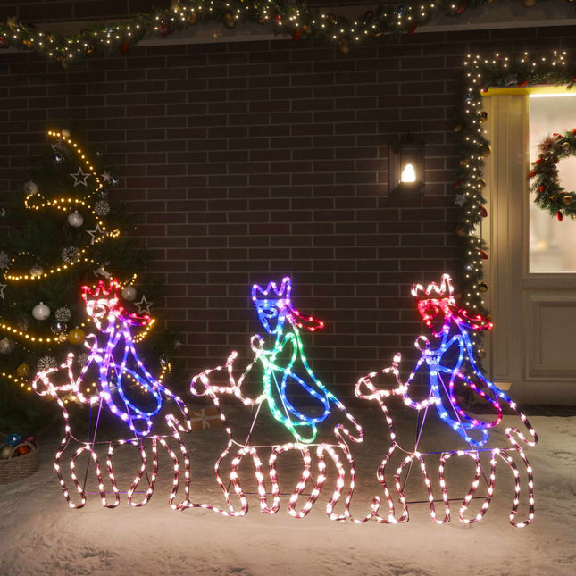 Figurine de Noël de trois mages avec 504 LED 70x50 cm