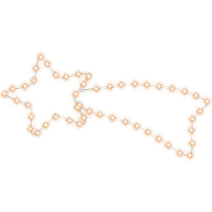 Figurine de comète de Noël avec 48 LED Blanc chaud 65x28 cm
