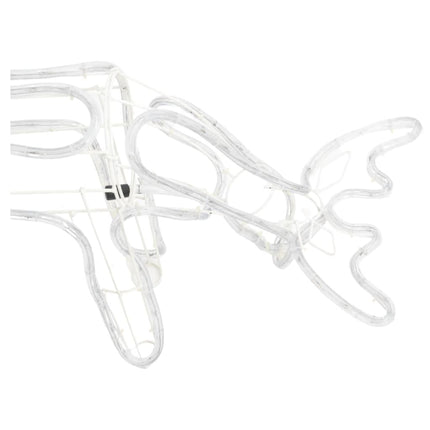 Renne de Noël Blanc chaud 73x31x45 cm