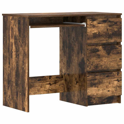 Bureau Chêne fumé 90x45x76 cm Bois d'ingénierie