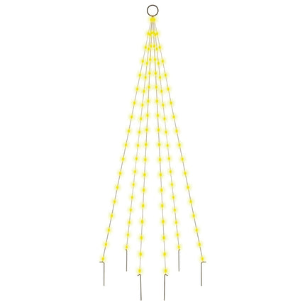 Sapin de Noël sur mât de drapeau 108 LED Blanc chaud 180 cm
