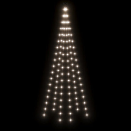 Sapin de Noël sur mât de drapeau 108 LED Blanc froid 180 cm