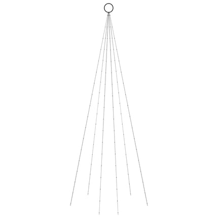 Sapin de Noël sur mât de drapeau 108 LED Colorées 180 cm